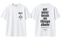 Spirit Over Flesh white tee front and back