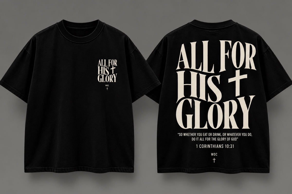 WOC All for His Glory Tee black front and back