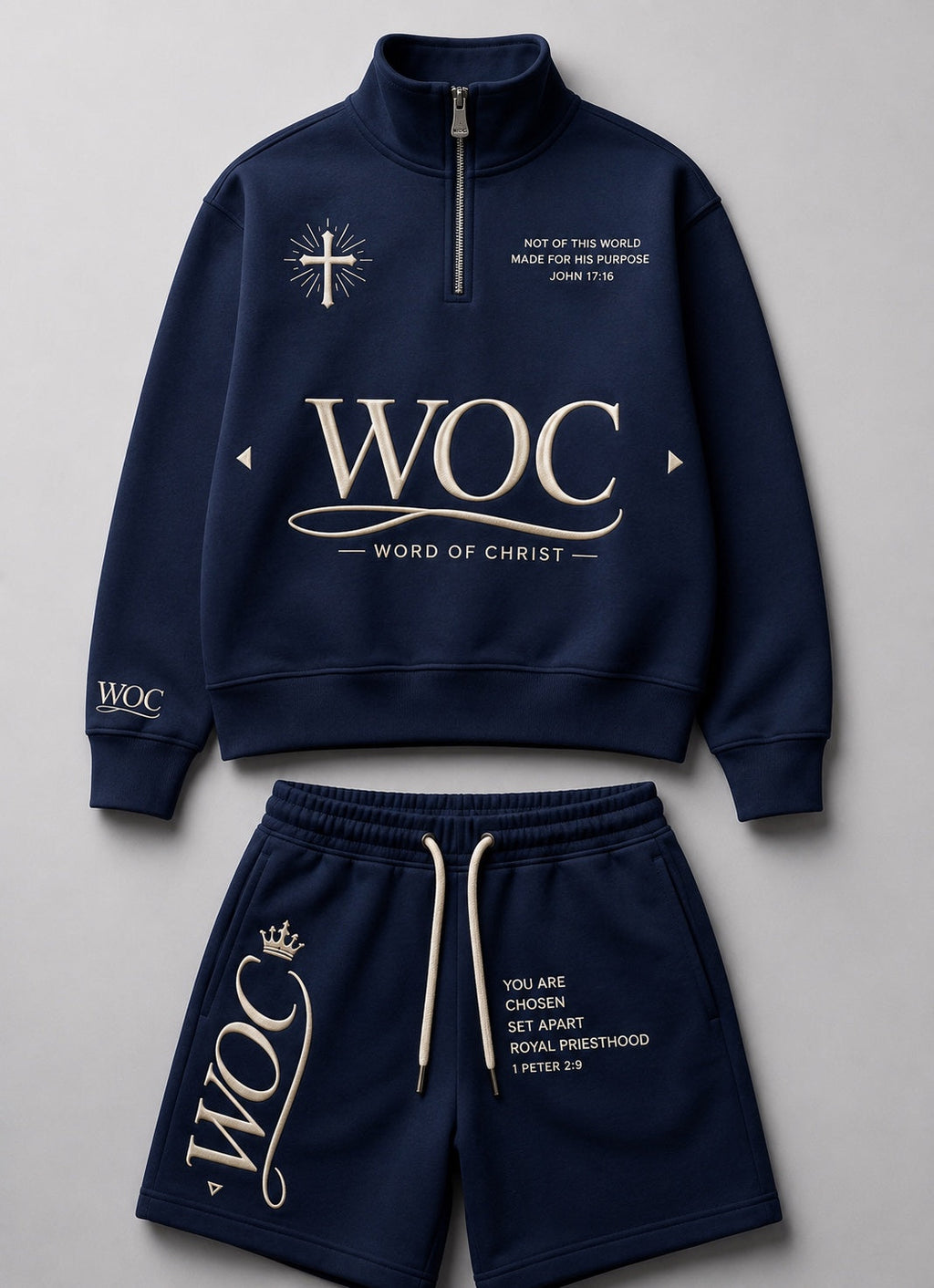 WOC navy tracksuit set