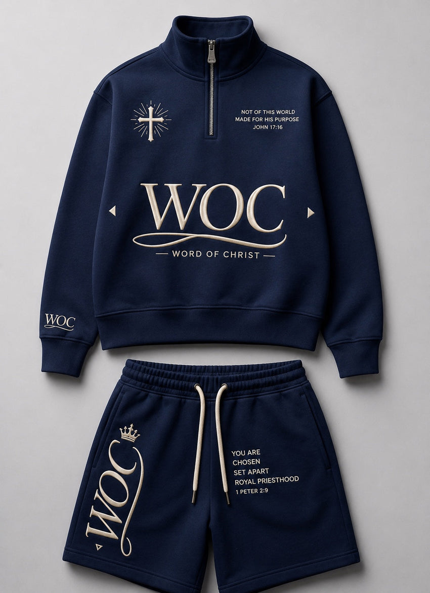 WOC navy tracksuit set